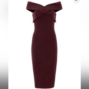 Finders Keepers Marsala Be Still Dress Maroon/Burgundy Size XS